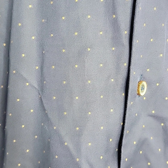 CIRCLE OF GENTLEMEN Blue with‎ Tan Dots Taurice Dress Shirt 42/16 1/2 inches - Picture 4 of 8